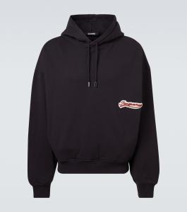 Худи из хлопкового флиса Montaigne logo Jacquemus, Varsity Patch Navy