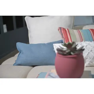 Декоративная подушка Milane с полосками, наволочка с наполнителем, 1 штука H.O.C.K., Bordeaux/hellblau/rose + gestreift