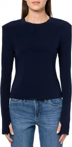 Norma Kamali Женский топ с длинным рукавом и плечевыми вставками