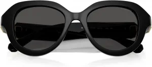 Женские солнцезащитные очки Swarovski SK6037F с низкой переносицей и круглой оправой, Black/Dark Grey