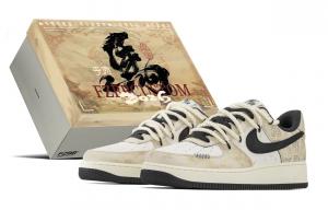 Nike Мужские низкие скейтборд-кеды Air Force 1, черный с белым