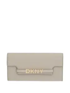 Кошелек с логотипом Dkny, светло-бежевый
