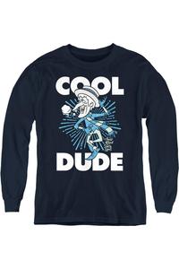 Молодежная толстовка с длинным рукавом "Крутой Санта" из фильма "Год без Рождества" Gildan, темно-синий