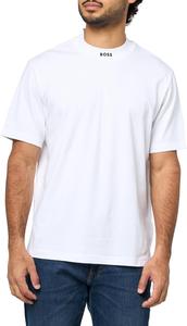 Мужская футболка BOSS с ярким логотипом на воротнике, White Gloss