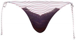 Джинсы Jean Paul Gaultier Cartouche Printed Bikini Bottom 'Red/White/Burgundy', красный