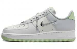 Мужские кроссовки для скейтбординга Nike Air Force 1, White/Gray/Green