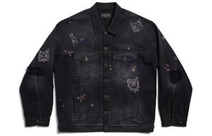 Джинсовая куртка женская черная Balenciaga