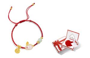 Халцедоновый браслет Unisex IWE, красный