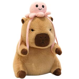 Кукла Love Of Wormbarry Capybara в шляпе, плюшевая кукла, высота 20см/30см/40см AIQINGCAOZHILIAN(WANJU)