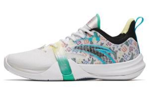 Баскетбольные кроссовки мужские низкие Cloud White/Core Black/Green Spark Anta