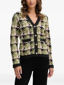 Кардиган с узором «гусиная лапка» на пуговицах Silvian Heach, зеленый