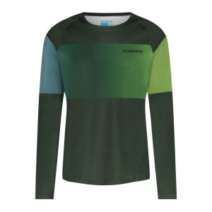 Рубашка SHIMANO Long Sleeve Jersey Warm Printed MYOKO, цвет Moss Green