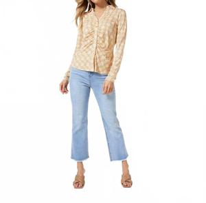 Звездчатая плиссированная блуза в бежевом цвете ESQUALO