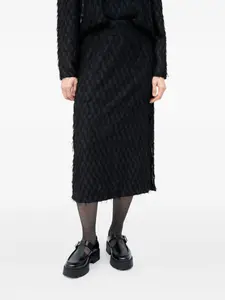 Миди-юбка с разрезом сбоку Hugo, черный