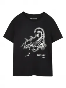 Футболка с графичным принтом Zadig & Voltaire Kids, черный