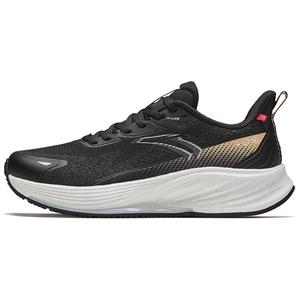 Кроссовки женские с низким верхом, базовые, черный/блестящие, оранжевый Anta