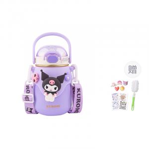 Термокружка Sanrio, фиолетовый kuromi[cup brush+sticker+3d sticker]