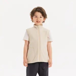 Детская флисовая жилетка для походов Quechua MH100 бежевая