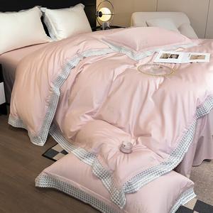 FUANNA Комплект постельного белья, простыня 150x200 см, пододеяльник 200x230 см, цвет вишневый розовый