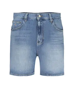 Синие хлопковые шорты в стиле "мамины" с эффектом потертости Tommy Hilfiger, синий