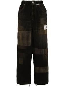 Maison MIHARA YASUHIRO джинсы в технике пэчворк, черный