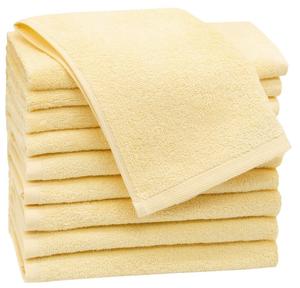 Комплект из 10 гостевых полотенец, хлопок, 30х50 см, 420г/кв.м, светло-коричневый (коричневый) Zollner, светло-желтый