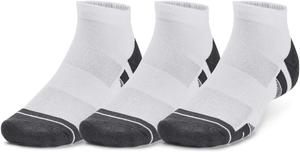 Under Armour Adult Performance Tech Low Cut Socks (3 and 6 Pack), White/White/Jet Gray