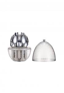 Набор столовых приборов Schäfer Elektronik, 24 предмета, серебряный