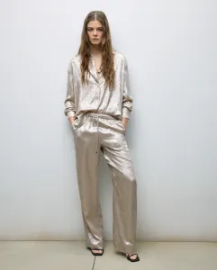 Женские широкие брюки со шнуровкой на талии Tintoretto, золотой