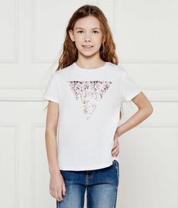 Футболка детская Guess с цветочным принтом, белый