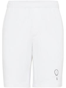 Шорты с вышитым логотипом Brunello Cucinelli, белый