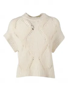 Ажурная футболка Antonelli, белый