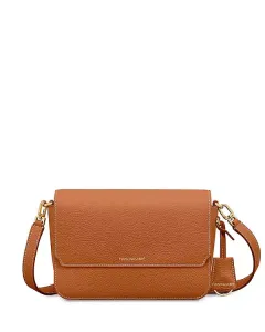 Средняя кожаная сумка с клапаном Maison De Sabré, коричневый