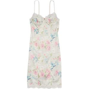 Пикантное атласное платье-комбинация с кружевной отделкой / Изысканный ночнушка "Нежный сад" для женщин Victoria's Secret