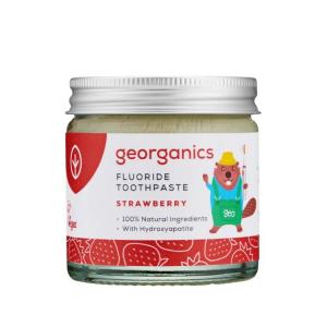 Georganics, зубная паста для детей, КЛУБНИКА, с фтором, 60 мл