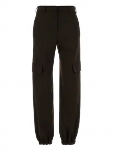 Карго-брюки из шерстяной смеси PT Torino, коричневый