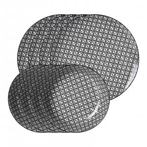 Сервировочный набор Takeo Leaves (черно-белый) из 8 предметов Ritzenhoff Breker, черный/белый