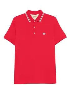 Рубашка-поло с полосатым воротником VALENTINO GARAVANI, красный