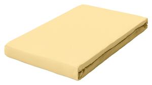 Простыня на резинке Schlafgut, 140-160x200-220 см, желтый