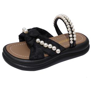 WUJI Скользостойкие антискользящие тапочки-шлепанцы для женщин с резиновой подошвой, черные, цвет Black