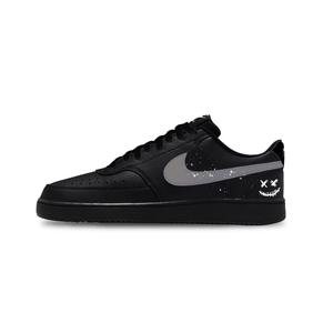 Court Vision 1 износостойкие и легкие низкие скейтборд кроссовки unisex Nike, черный