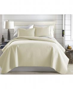 Увеличенный легкий комплект из 2 предметов: одеяло и покрывало, размер Twin Southshore Fine Linens, Off-white