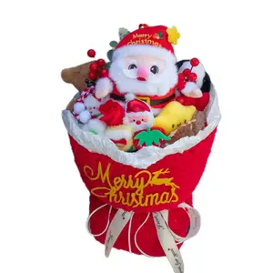 Плюшевый букет Санта Клаус в мультяшном стиле Handsome