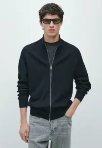 Кардиган на молнии Massimo Dutti, Mottled Dark Blue