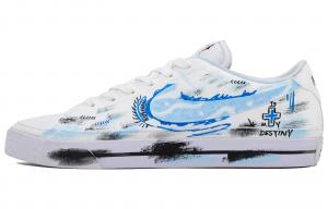 Nike Износостойкие низкие кроссовки для скейтборда Court Legacy, унисекс, белые, синие