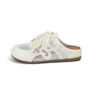 Женские сандалии с закрытым носком, устойчивые к истиранию и запаху HUANQIU, White