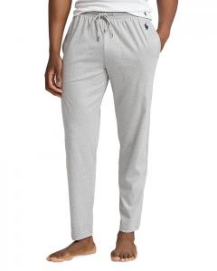 Роскошные пижамные брюки из мерсеризованного хлопка с накладными карманами Polo Ralph Lauren, серый