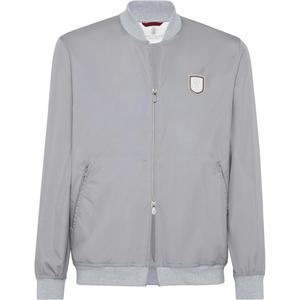 Толстовка с теннисным значком Brunello Cucinelli, серый