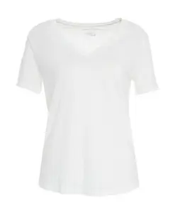 Белая футболка с V-образным вырезом, весна-лето 2025 Majestic Filatures, белый