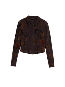 Desigual Куртка для межсезонья в каштаново-коричневом цвете